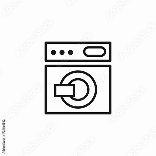 front load washer icon sign vector