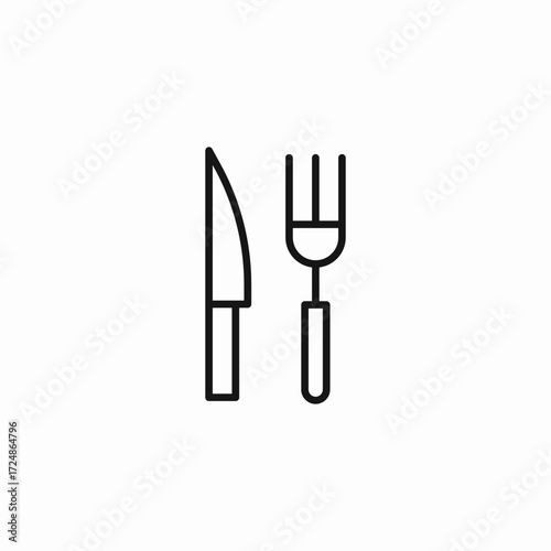 knife and fork icon sign vector