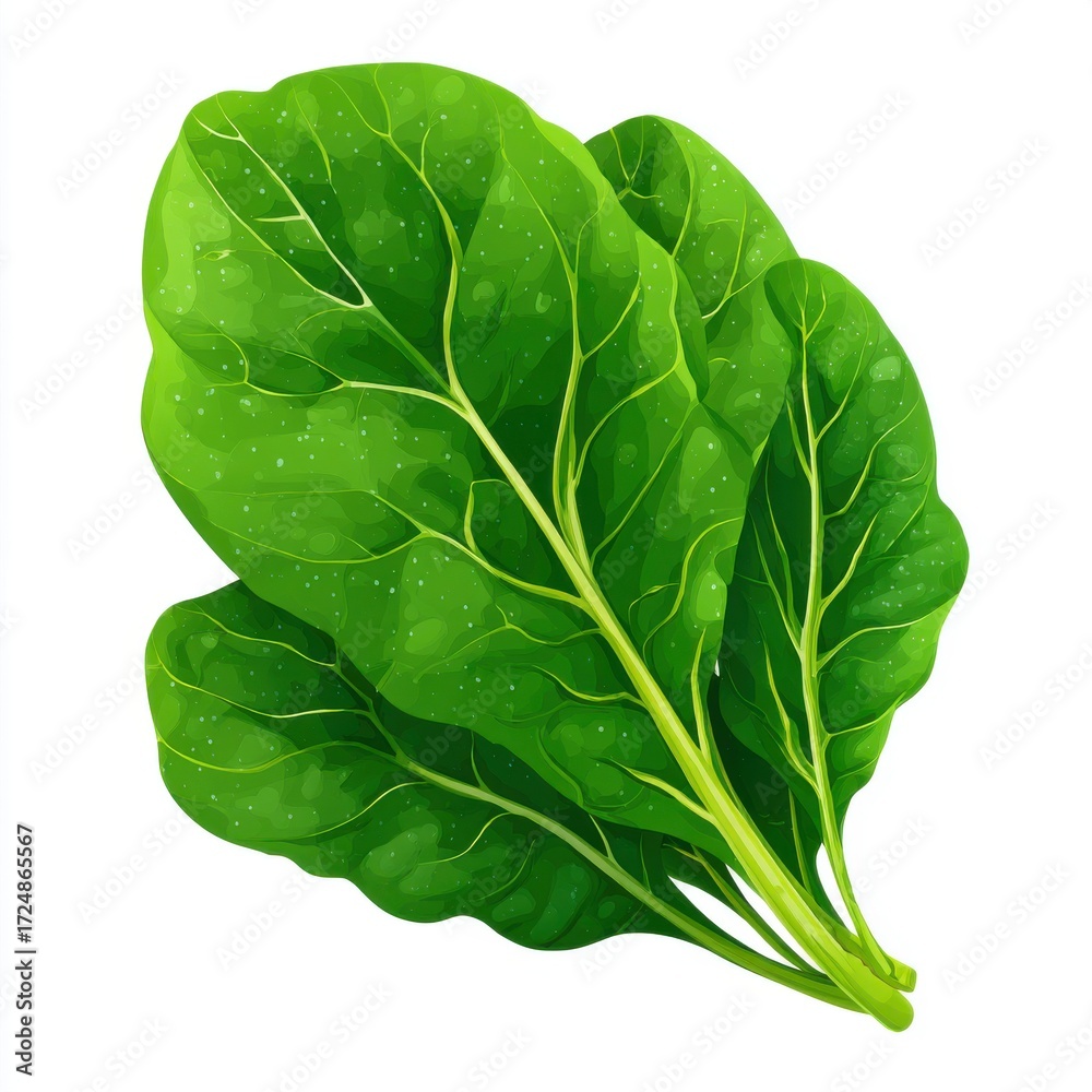 Fototapeta premium Fresh Green Spinach Leaves Close Up