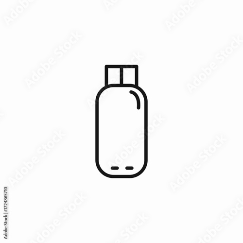usb flash drive icon sign vector