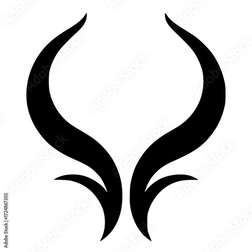 Taurus logo silhouette vector design