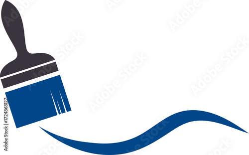 Paintbrush logo, icon.