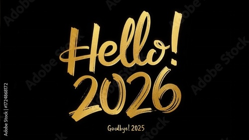 Black background with golden handwritten text 
