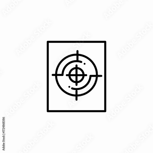 crosshairs target aim icon sign vector