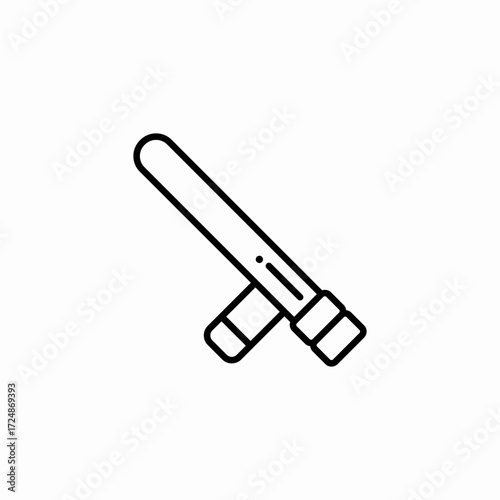police baton icon icon sign vector