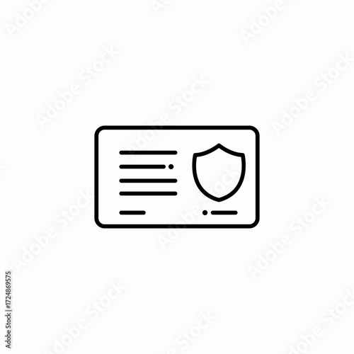 police id card icon sign vector