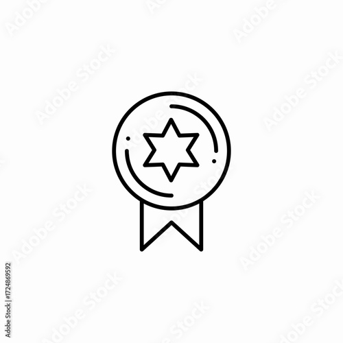 police medal icon icon sign vector