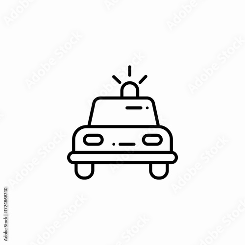 police squad car icon sign vector