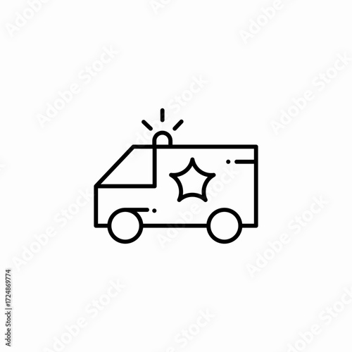 police van icon icon sign vector