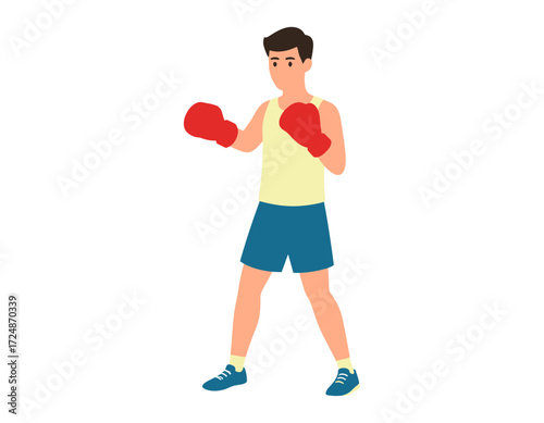 man with boxing gloves