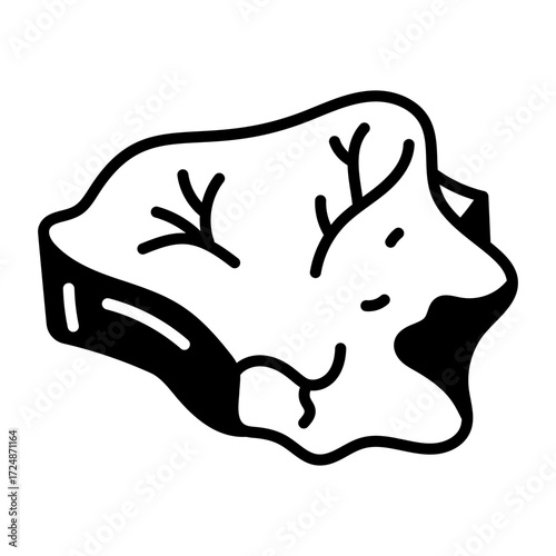 A hand drawn style icon showing fossils
