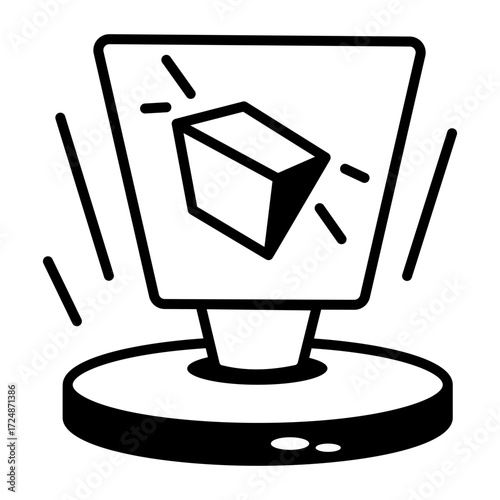   A hand drawn style icon showing a painted vase
