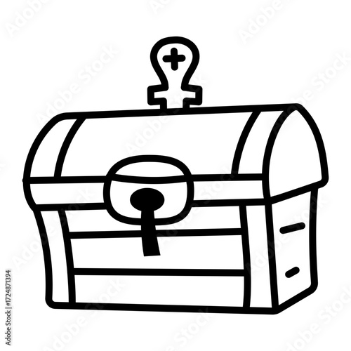 A doodle style icon showing a jewellery chest

