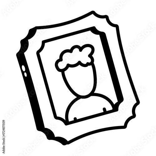 A doodle style icon showing a victorian frame
