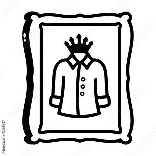 A drawing style icon showing a photo frame
