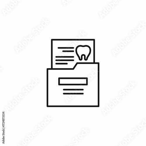 dental file icon sign vector