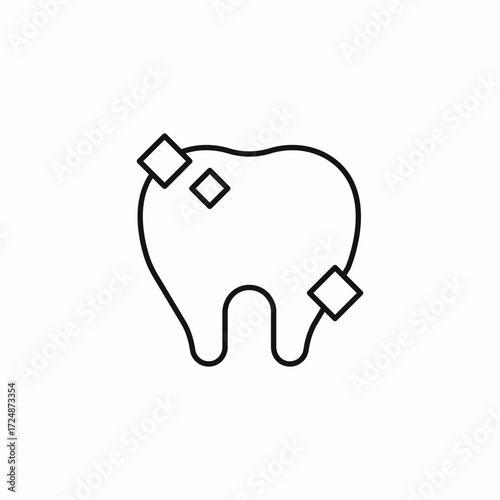 dental filling icon sign vector
