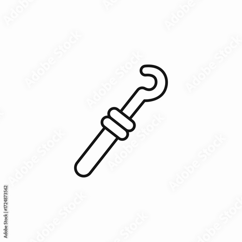 dental scaler icon sign vector