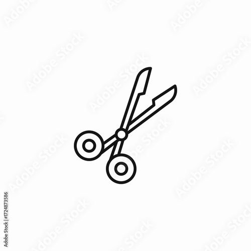 dental scissors tool icon sign vector