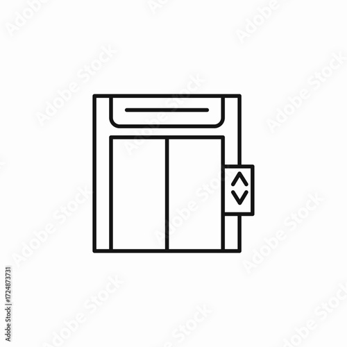 elevator doors icon icon sign vector