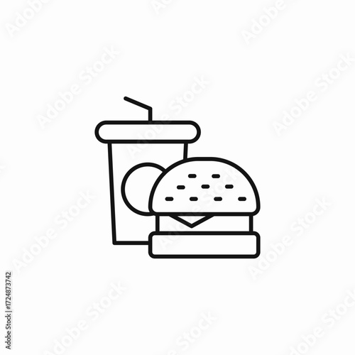 fast food meal icon sign vector