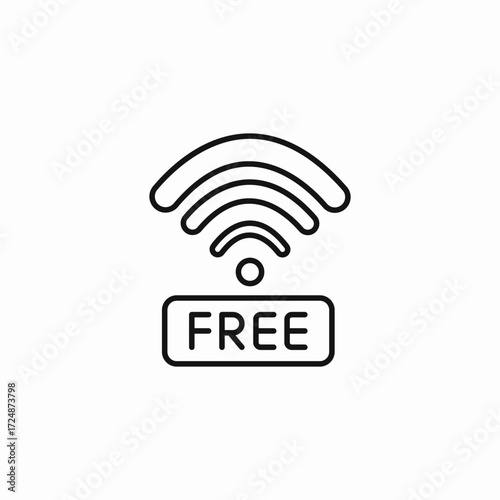 free wi-fi signal icon sign vector