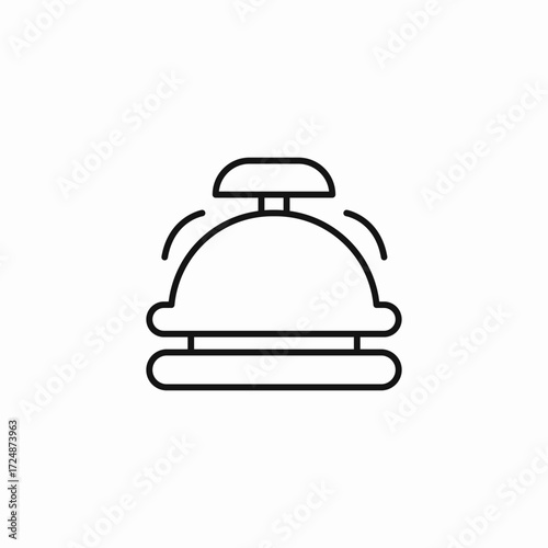 hotel reception bell icon sign vector
