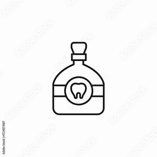 mouthwash bottle icon icon sign vector