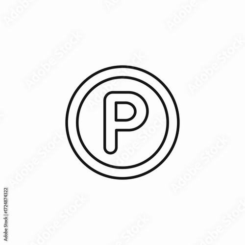 parking spot sign icon sign vector