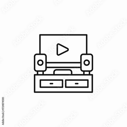 television set icon icon sign vector