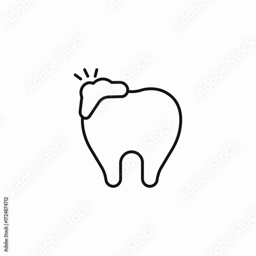 tooth pain symbol icon sign vector