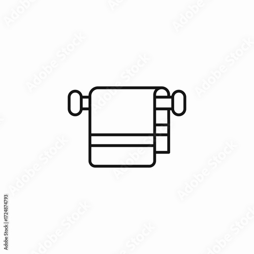 towel rack icon icon sign vector