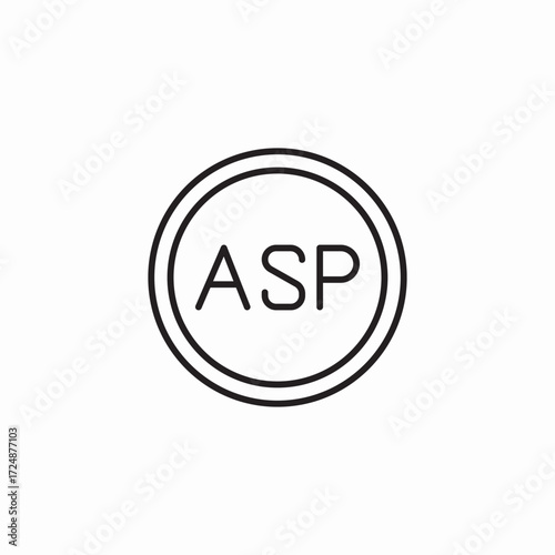 asp circle icon icon sign vector