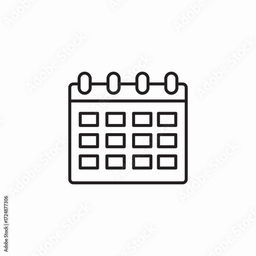 calendar agenda planner icon sign vector