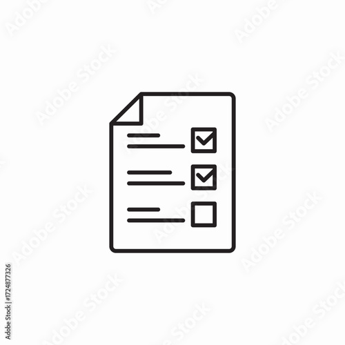 checklist document file icon sign vector