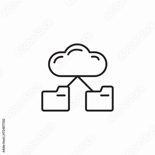 cloud network icon sign vector