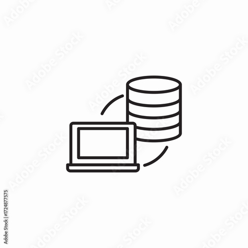 data synchronization icon sign vector