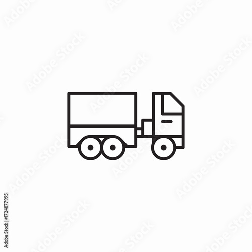 long haul truck icon sign vector