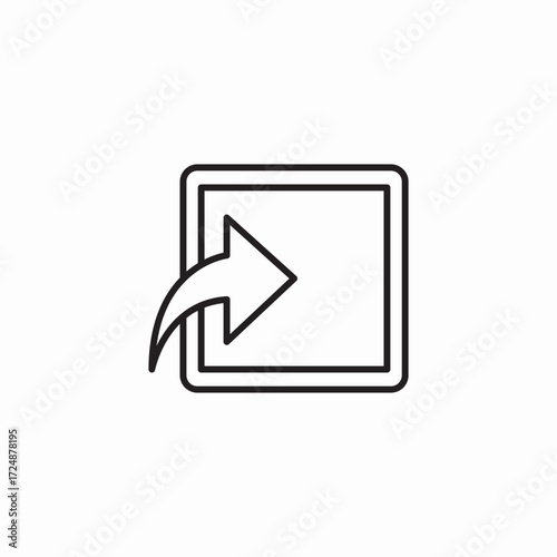 outgoing share arrow icon sign vector