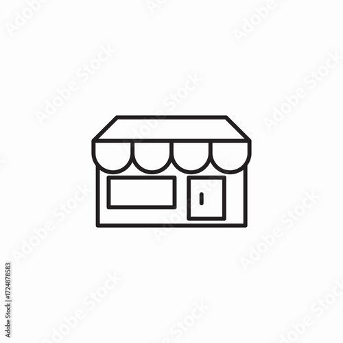 small store building icon sign vector