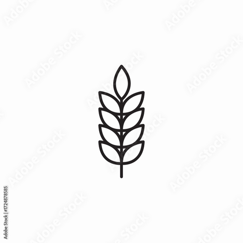 stalk of wheat icon sign vector