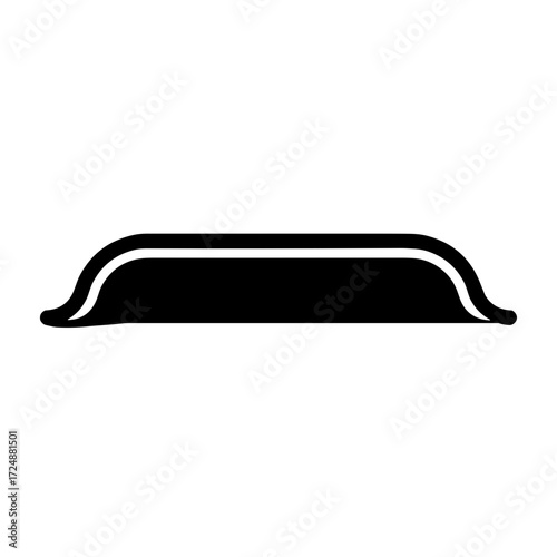 Simple black soap dish on white background  