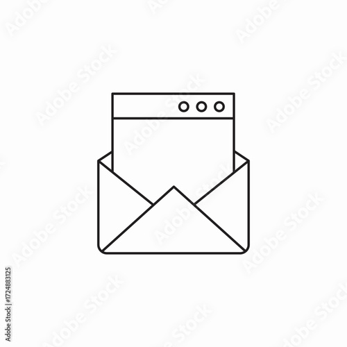 email inbox message icon sign vector