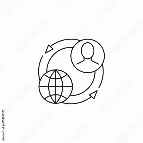 global user interaction icon sign vector