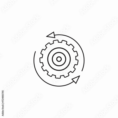 mechanical process automation icon sign vector