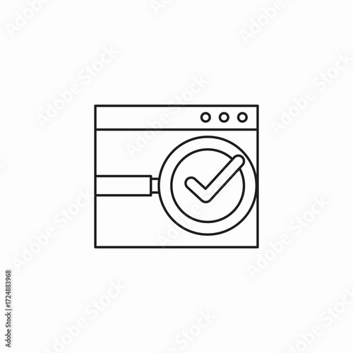 page search check icon sign vector