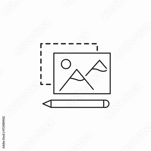 photo editing tool icon sign vector