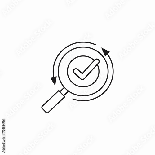 verified search results icon sign vector