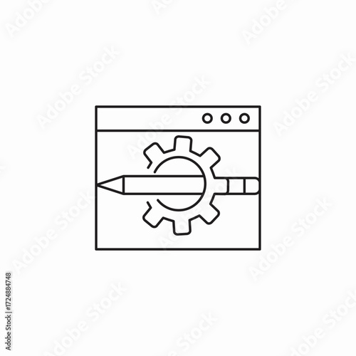 web design settings icon sign vector