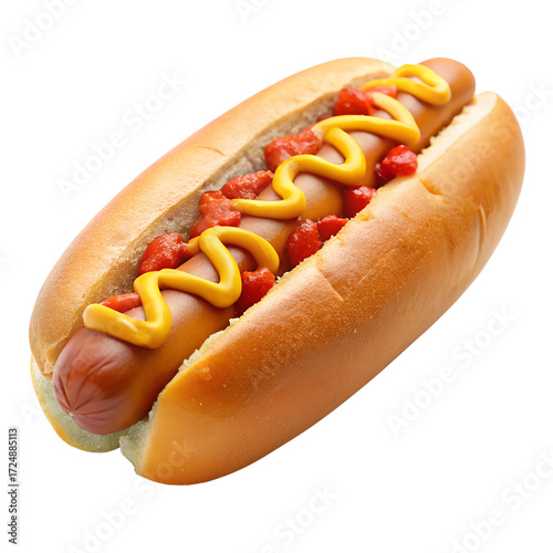 Hot Dog Isolated on Transparent Background